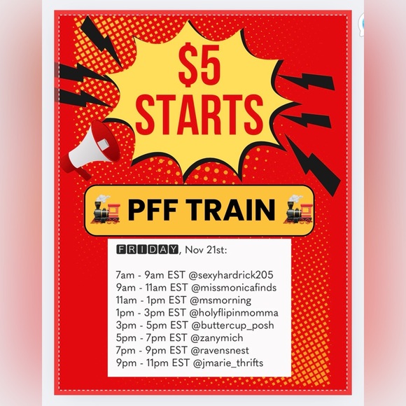 Other - 🚂 PFF $5 Train🚂 Nov 21st🚂